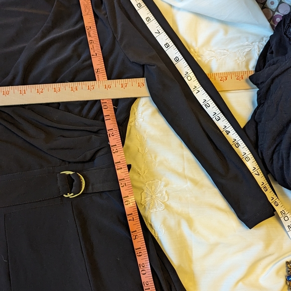 Ralph Lauren sz10 stretch black wrap, fit & flare black long sleeve dress EUC - Picture 6 of 7